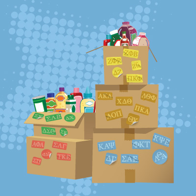 Fraternity & Sorority Life Food Drive Competition Nov. 11 to 22 in the USU Maxson Center