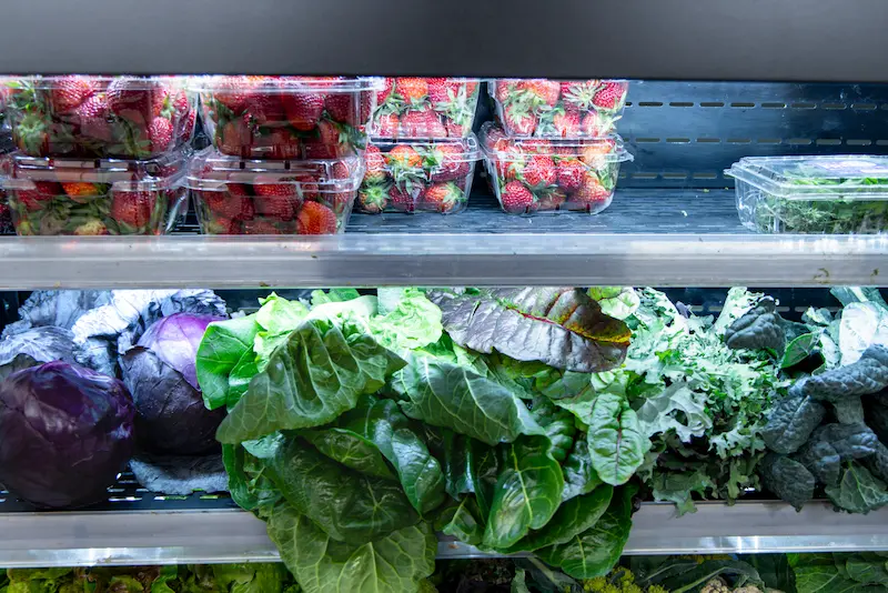 produce in refrigerator