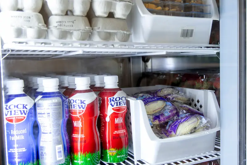 dairy in refrigerator